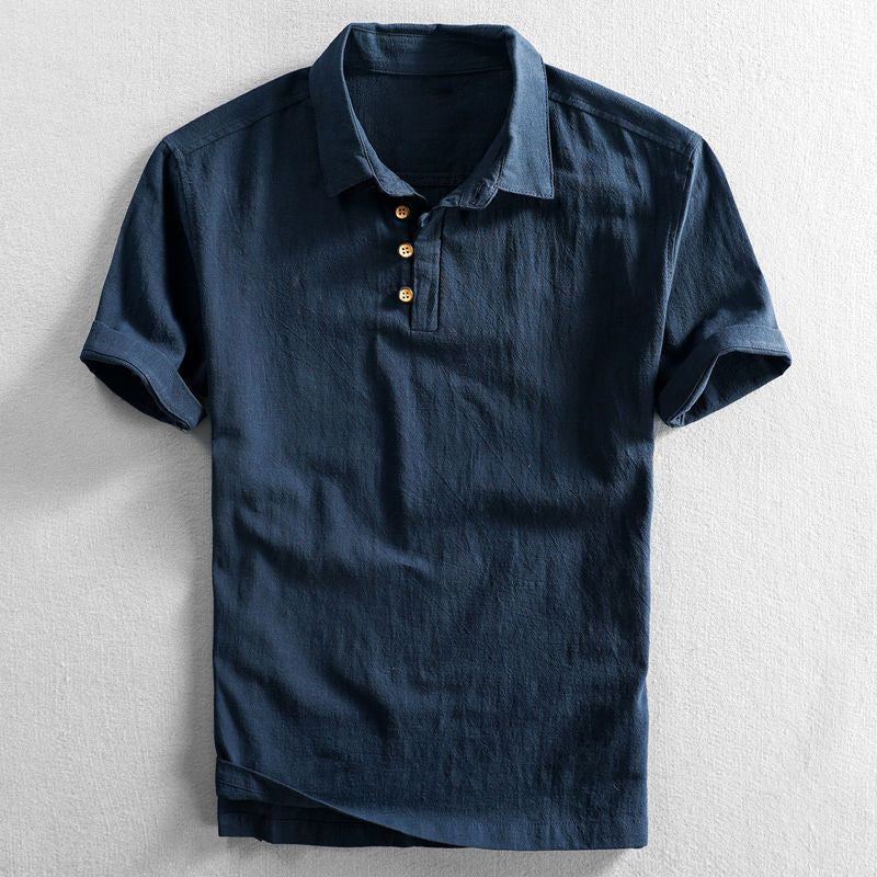 Carlo - Polo di Lusso in Lino per Uomo